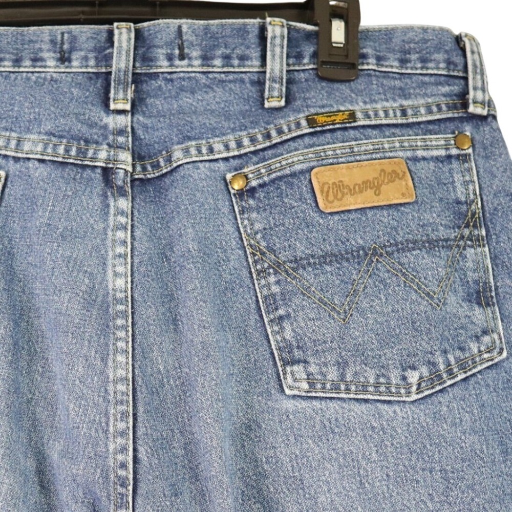 Wrangler George Strait Cowboy Cut Jeans Mens 38x32 Light Wash Denim Western Wear